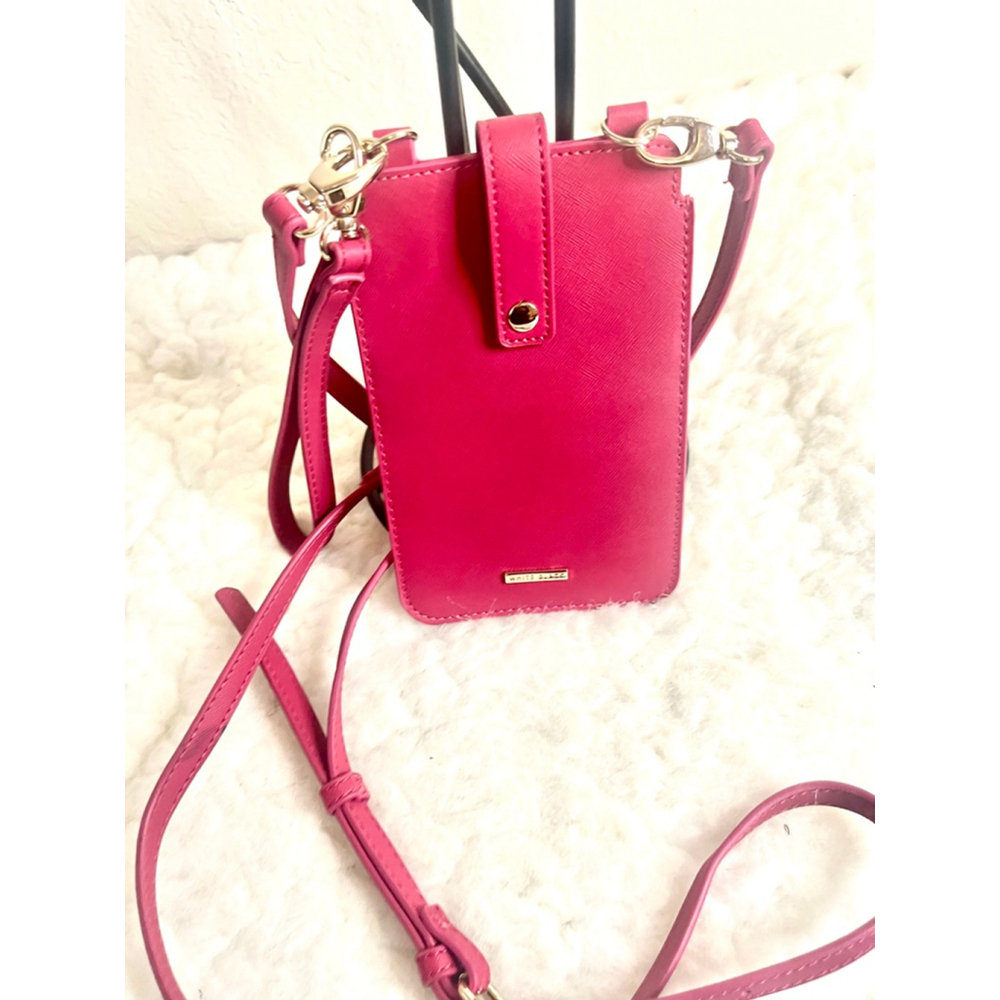 WHBM Pink Cell Phone/ Card Slot Wristlet Crossbody Bag
